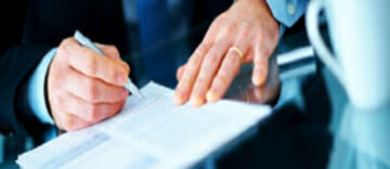 signing a contract